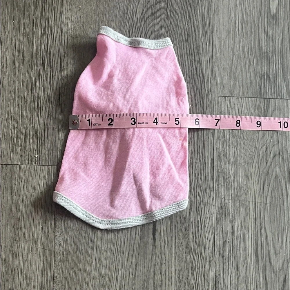 Pink and grey dog tank